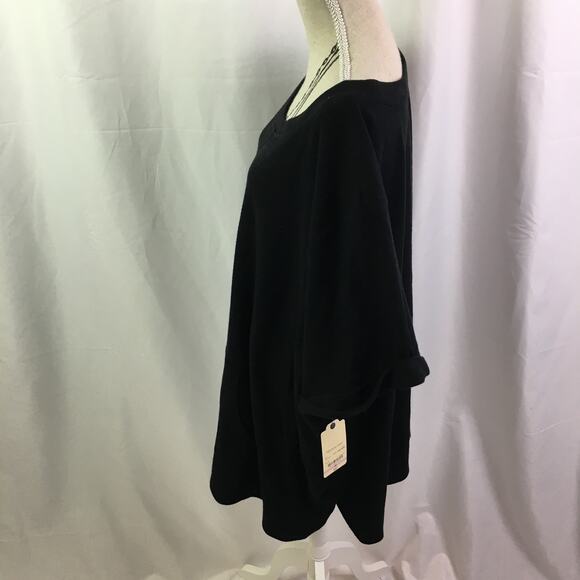 St John's Bay Active Short Sleeve Sweater Black 3X - Picture 14 of 16